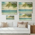 thumbnail image 4 of Designart 'Palm Beach Resort At Sunrise III' Nautical & Coastal Print on Natural Pine Wood, 4 of 5