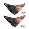 thumbnail image 3 of Naloa Twilight Canal Reflection Dog Bandana Large and Small-Dog Scarf Bib Handkerchief Accessories for Dogs and Cats(S-L)-Small, 3 of 5