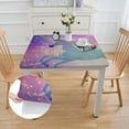 thumbnail image 2 of Acheng Unicorn Star-Filled Sky Rainbow Square Tablecloth Washable for Home Kitchen Outdoor Decoration 100% Polyester Fiber 46*46, 2 of 8