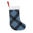 thumbnail image 3 of Flannel Christmas Stocking 17.7×11×7in Soft And Light Touch Good Socks Splicing Design Can Be Used For Hanging Slateblue Buffalo Plaid Check Tartan Scotland_4, 3 of 8