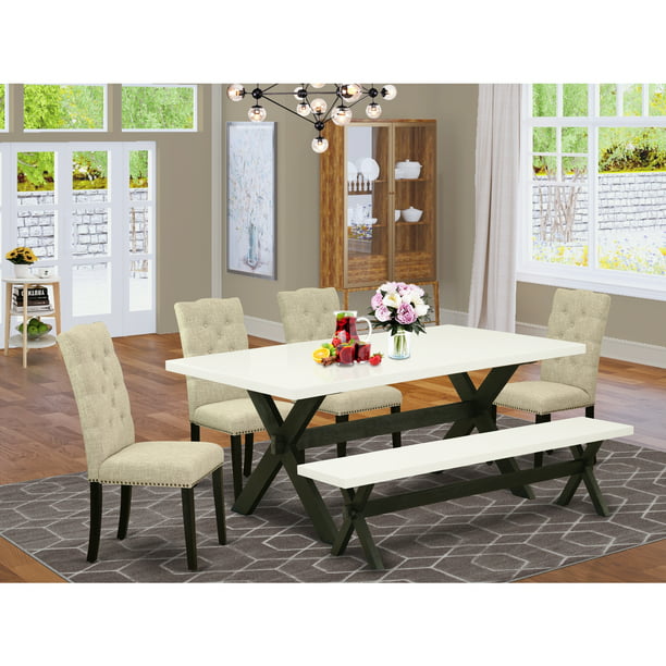 Upholstered Dining Chairs, Upholstered Dining Chairs And Bench Set