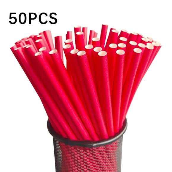 RKSTN Fournitures de Cuisine Pailles en Papier Jetables Décoration de Fête Dessert Gâteau (50 Pcs) Décorations pour Maison Cuisine
