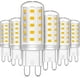 thumbnail image 1 of G9 LED Bulb 3W Equivalent to 30W Halogen, Warm White 2700K 380LM Flicker-Free AC/DC 220-240V, 6-Pack, 1 of 3