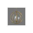 thumbnail image 4 of Yosemite Home Decor 3 Light Chandelier in Satin Brass Finish, 4 of 6