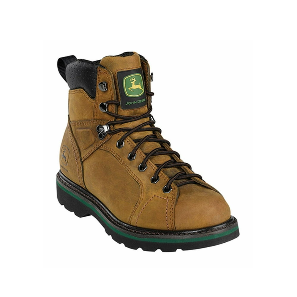 John Deere John Deere Men's Brown Lace Up Work Boots JD6124 Walmart
