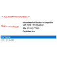 thumbnail image 2 of Intake Manifold Gasket - Compatible with 2010 - 2014 Audi A5 2011 2012 2013, 2 of 2