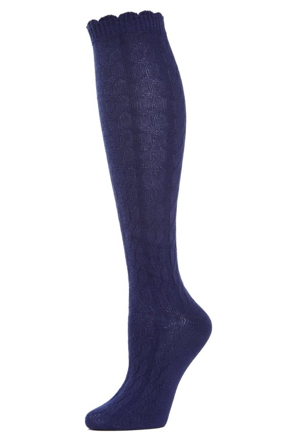 Cable-Knit Cotton Blend Knee High Socks - Womens - Female