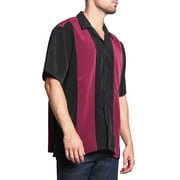 G-Style USA Mens Two Tone Retro Button Down Bowling Shirts