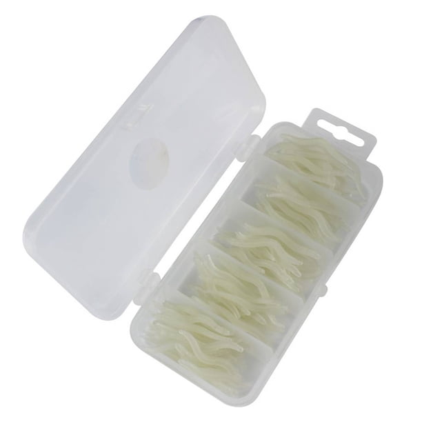 Soidarity Cebo de gusano rojo realista, olor a camarón, señuelo de pesca de silicona Artificial, bajo, 2cm, simulación de lombriz de tierra Pescar blanco 4cm Soidarity DJ0969-02