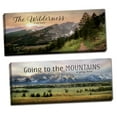 thumbnail image 2 of Gango Home Decor Contemporary The Wilderness is My Home & Going to the Mountains is Going Home; Two 20x8in Hand-Stretched Canvases, 2 of 6