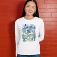 thumbnail image 4 of Country Roads Take Me Home Women's Long Sleeve T-shirt Rustic Mountains Road Trip Music, 4 of 7
