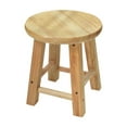 thumbnail image 4 of Taburete de madera Taburete redondo de madera Cómodo taburete de ocio Taburete de pie de madera creativo Taburete de madera maciza para apartamento junto a la cama altura 30cm, 4 of 8
