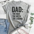 thumbnail image 2 of Dad: The Man The Myth The Legend Shirt, Unisex Men's Shirt, Cool Dad Shirt, Father's Day Shirt, Heather Gray, Small, 2 of 6