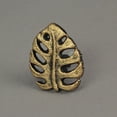 thumbnail image 4 of Zeckos Cast Iron Monstera Leaf Drawer Pull Tropical Cabinet Knobs Set of 6, 4 of 5