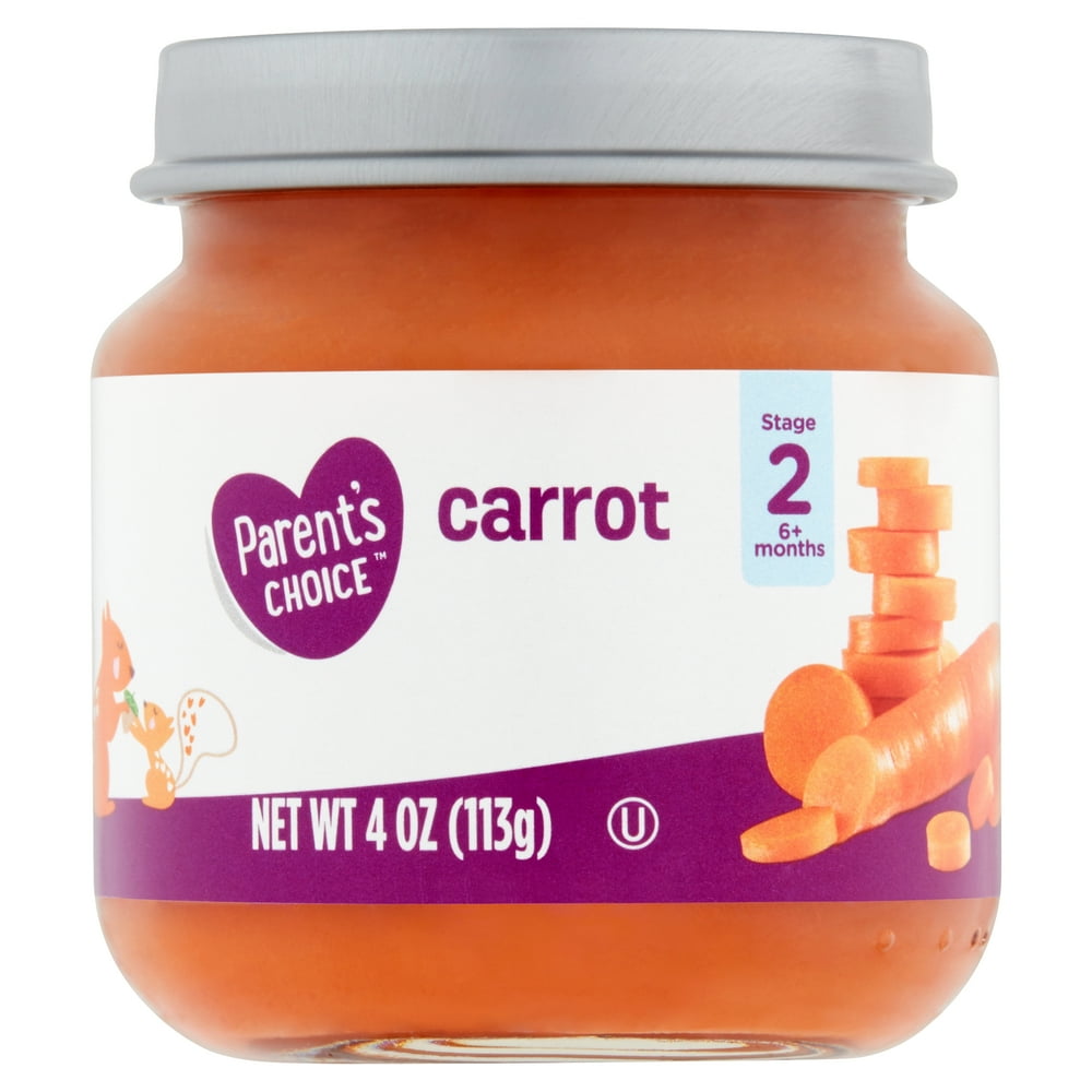 Parent's Choice Baby Food, Carrots, Stage 2, 4 oz