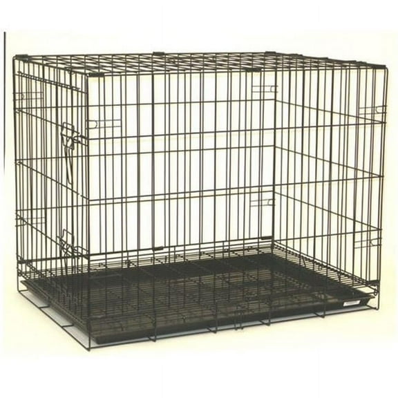 42'' Dog Kennel Cage with Bottom Grate - Black
