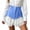 Blue, variant on Arlun Summer Two-Piece Patchwork Mini Skirts Women High Waisted Ruffle Layered Stitching Short Skirt with Pockets 2026 Fashion Asymmetric Bodycon Skirts Casual Wear Brown XL