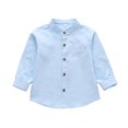 thumbnail image 4 of Boys Long Sleeve Shirts Classic Collared Button Down Fashion Uniform Shirts School Clothes Size 1-2 Years, 4 of 8