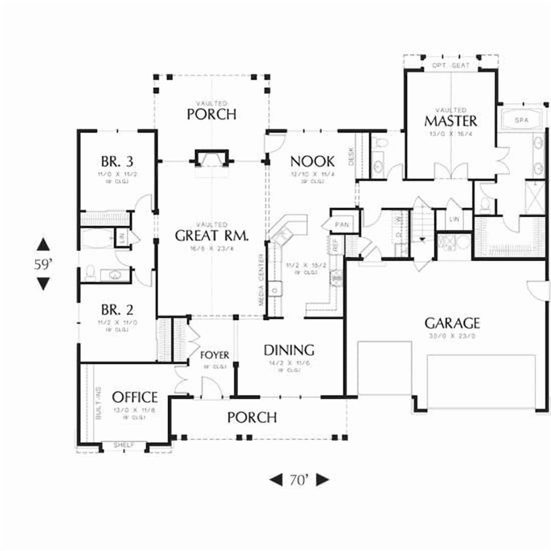 The House Designers: THD-6107 Builder-Ready Blueprints to Build a Craftsman House Plan with Crawl Space Foundation (5 Printed Sets)