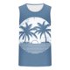 thumbnail image 3 of Hombres Moda Casual sin Mangas Impresión Suéter Cuello Redondo Tanque Deportivo, 3 of 4