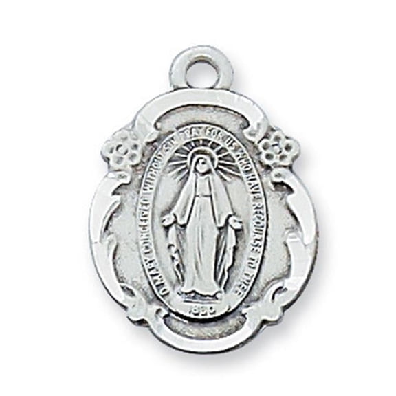 McVan L1821MI 0.77 x 0.56 x 0.7 in. Sterling Silver Miraculous Pendant