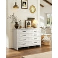 thumbnail image 3 of CHITOOMA White Dressers for Bedroom with 8 Drawer, Double Horizontal Wooden Dresser, Chest of Drawers for Living Room, Nursery, Hallway, 3 of 12