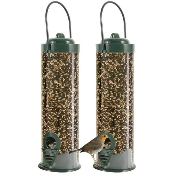 ATopoler 2Pcs Bird Feeders Hanging Wild Bird Seed Feeder Garden Bird Seed Feeder Hanging Peanut Nut Feeding for Small Birds Garden Outdoors (Style# G)