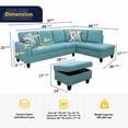 thumbnail image 5 of PonLiving 3 - Piece Upholstered Sectional Right Hand Facing, 5 of 5