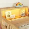 thumbnail image 4 of Duxelifin Twin Size Low Loft Bed with Light & Headboard Bookshelf, Wooden Kids Loft Bed with Storage Stairs, Drawers and Shelf, Twin Kids Bed for Boys, Girls (Natural), 4 of 10