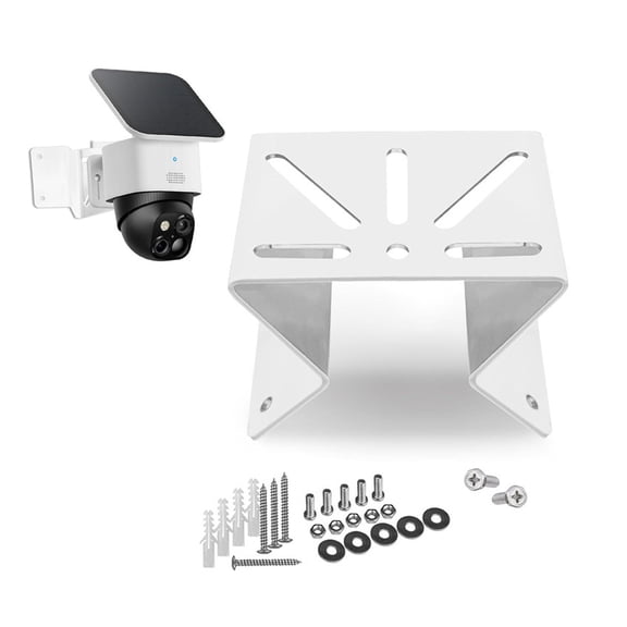 Wall Corner Mount Metal Bracket for Eufy SoloCam S340 Stainles Steel Wall Holder Mounting Corner Bracket Wider View Range 270° for PTZ Camera