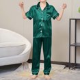 thumbnail image 4 of Niñas Ropa Color Sólido Manga Corta Traje de Hogar 60% Algodón 40% Lino, Invierno Bebé Niños Ropa Conjunto para Niño Pequeño, 4 of 6
