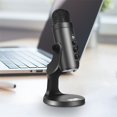 thumbnail image 5 of Microphone à Condensateur Prise 3.5mm Microphone Usb pour Pc Enregistrement Informatique Studio Diffusion en Direct Noir, 5 of 5