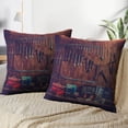 thumbnail image 3 of LALILO Throw Pillow Covers Workshop Scene Old Tools Hanging Wall Cushion Cover 18" x 18", 2100 Pack, 3 of 6