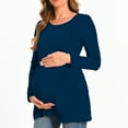 thumbnail image 2 of Beaisland Women's Long Sleeve Maternity Shirts Basic Casual Pregnancy Top 3-Pack, 2 of 6