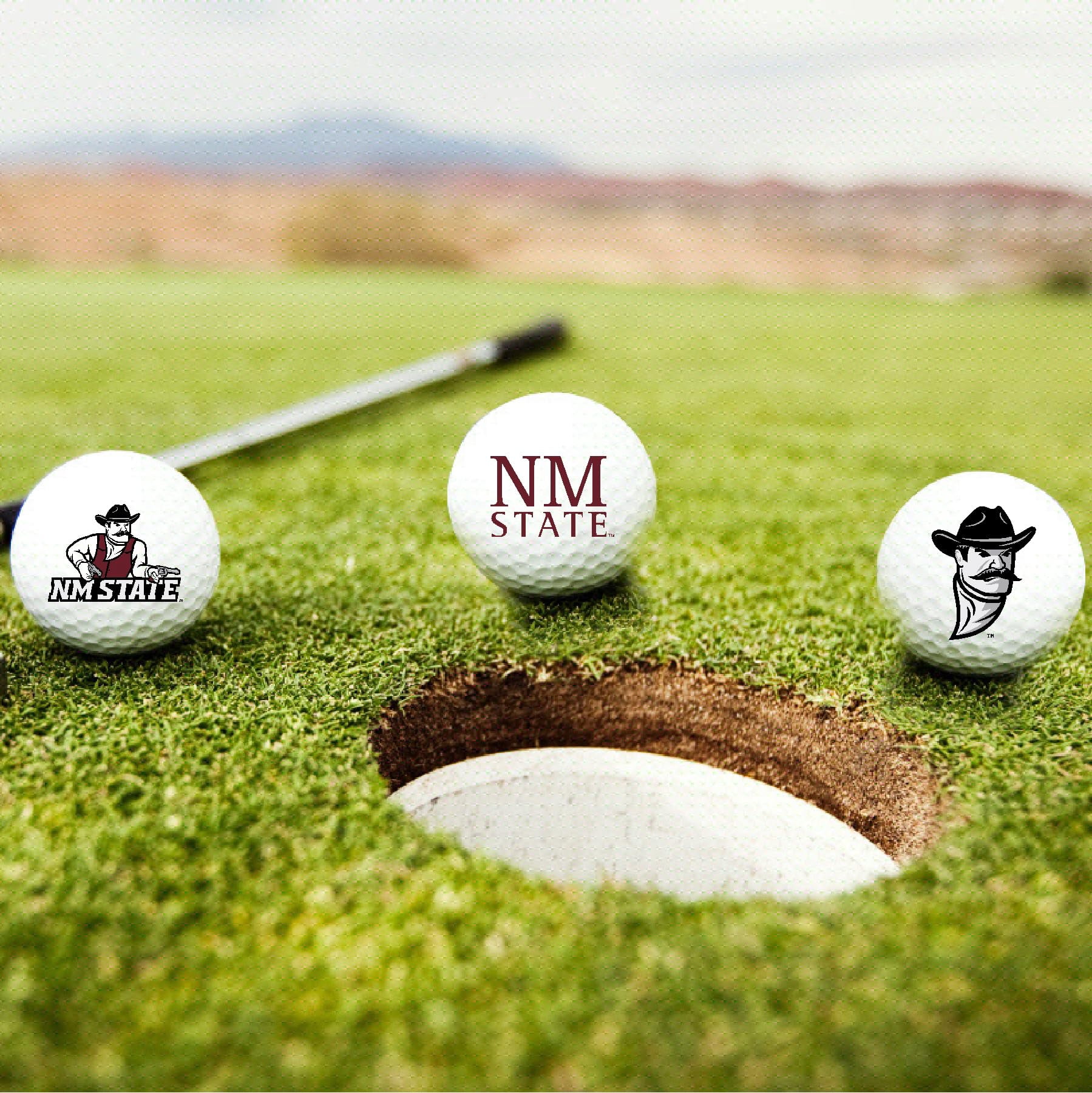 New Mexico State University Aggies Logo Edition Taylormade Distance+ Golf Balls 12-Pack (Dozen)
