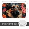 Colorful Flower German Shepherd Front Door Mat, Front Door Mat Indoor