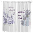 thumbnail image 2 of Watercolor Purple Flower Lavender White Curtains in the Bedroom Living Room Hall Window Treatments Kitchen Decoration Drapes, 2 of 7