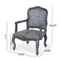 Noble House Birdsong Fabric Upholstered Wood and Cane Expandable 7 Piece Dining Set, Gray