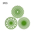 thumbnail image 2 of Advancent Tapete de silicona resistente al calor para mesa, 3 uds., posavasos para taza de escritorio, antiescaldado en forma redonda, cuenco, vajilla, Mostrada Verde Advancent HA070869-03, 2 of 6