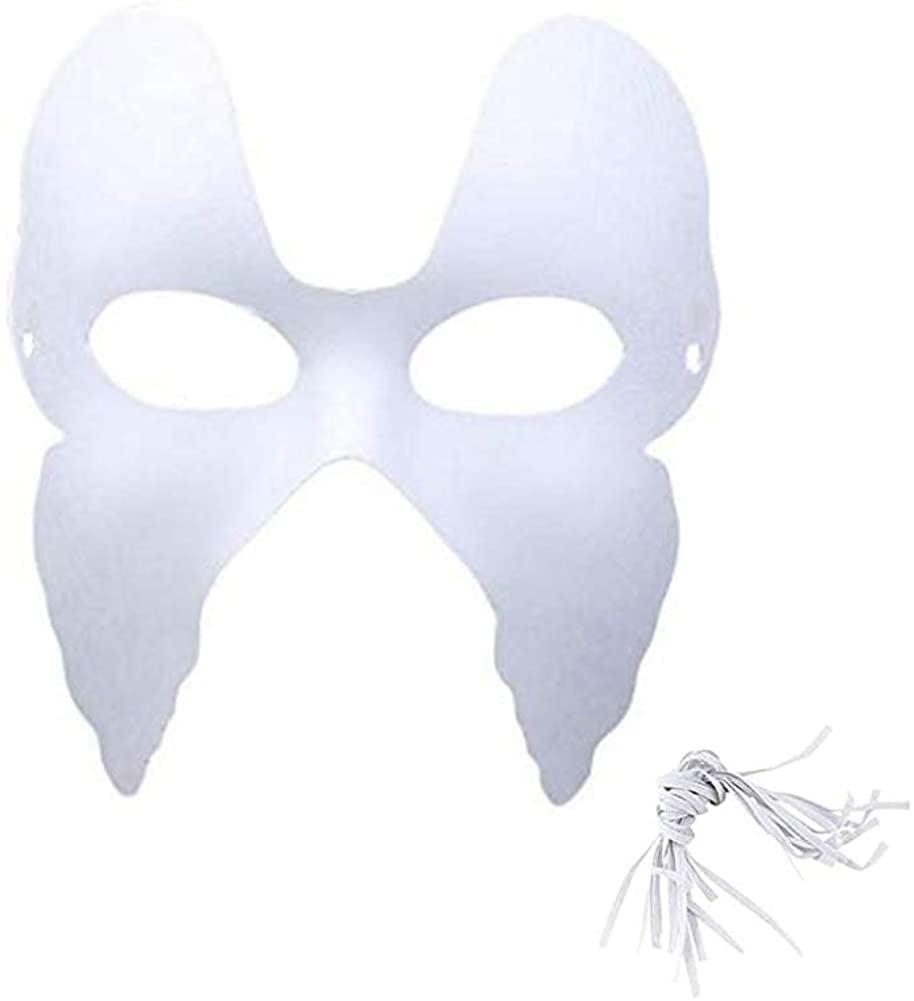 DIY White Paper Mask Pulp Blank Hand Painted Mask Personality Creative