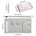 thumbnail image 3 of JIALIOU Nylon Trifold Card Wallet with ID Window Zipper Pocket for Men Women Teen Pink Soft Smoke Cloud, 3 of 7