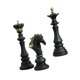 thumbnail image 5 of 3 piezas de ajedrez de resina, estatuas, adornos de ajedrez, colección, regalo internacional Negro, 5 of 9