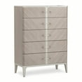 thumbnail image 4 of Michael Amini Lanterna Wood Highboy Chest in Silver Mist Finish, 4 of 16
