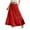 Red, variant on Ohufall Kids Flowy Skirts for Girls 4-15 Years, Summer Solid A-Line Ruffle Swing Tiered Pleated Long Skirt Fashion Casual Drawstring Elastic High Waist Boho Maxi Skirt
