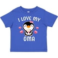 thumbnail image 3 of Inktastic I Love My Oma with Cute Penguin and Hearts Girls Toddler T-Shirt, 3 of 5