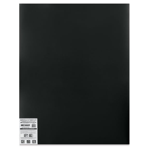 Inovart Skratch N' Sketch Scratchboards - 22" x 28", Pkg of 12