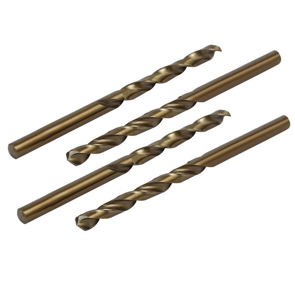 5.1mm Drilling Dia Straight Round Shank HSS Cobalt Metric Twist Drill Bit 4pcs