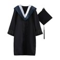 thumbnail image 1 of 1 Set Beautiful Fine Knitted Graduation Uniform Polyester Elegant Festive Touch Graduation Dress for Photography, 1 of 9