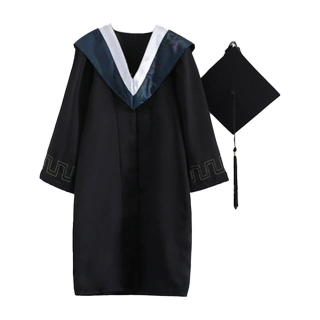 1 Set Beautiful Fine Knitted Graduation Uniform Polyester Elegant Festive Touch Graduation Dress for Photography