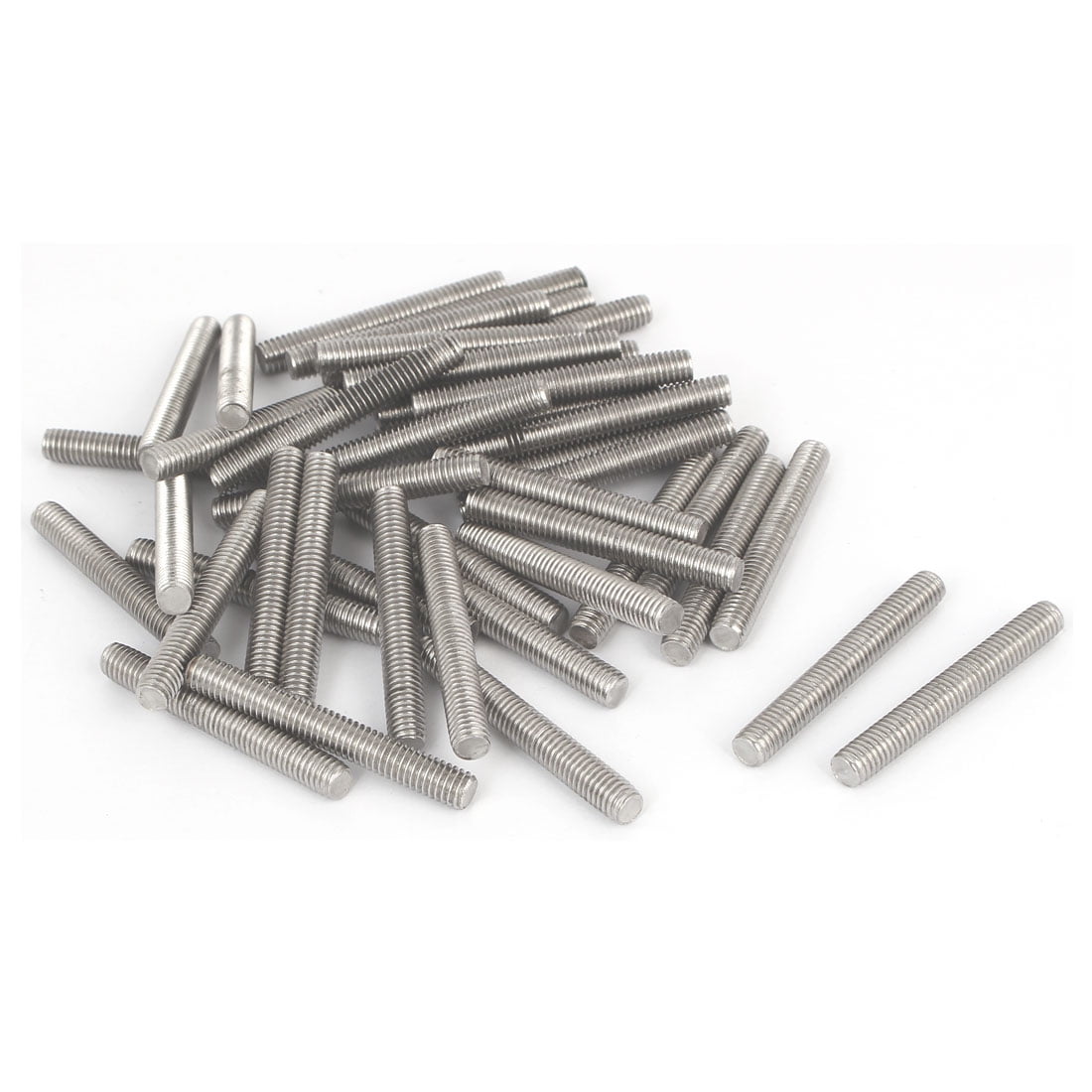 sourcingmap® M8 x 40 mm Acier inoxydable A2 métrique fin Double Goujon